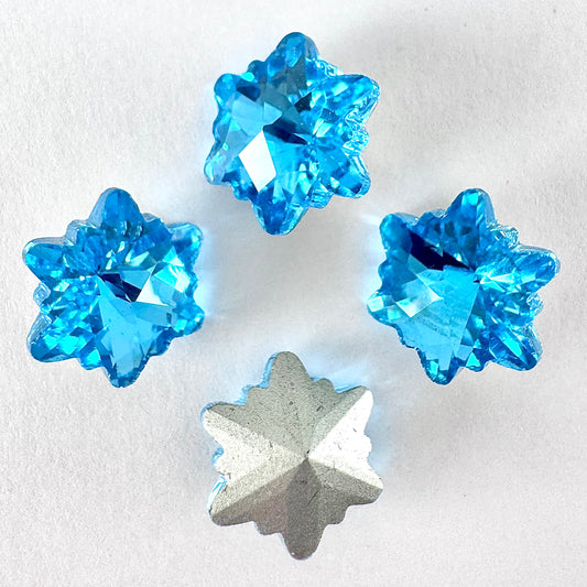 Aquamarine Glass Snowflake