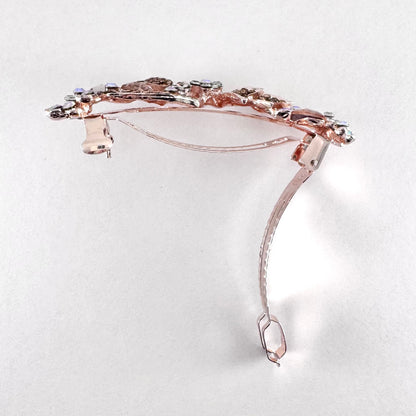 Jewelled Peach Butterfly Hairclip