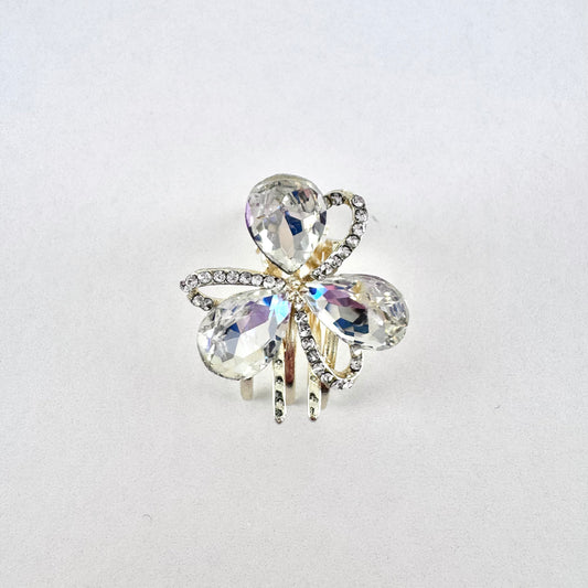 Gold Hair Clip with Crystal Decoration