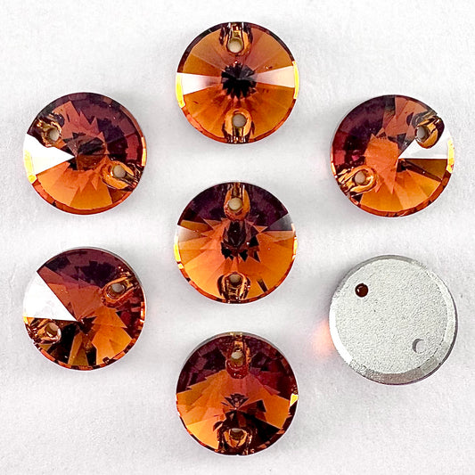Tangerine Glass Rivoli (3200 facet)