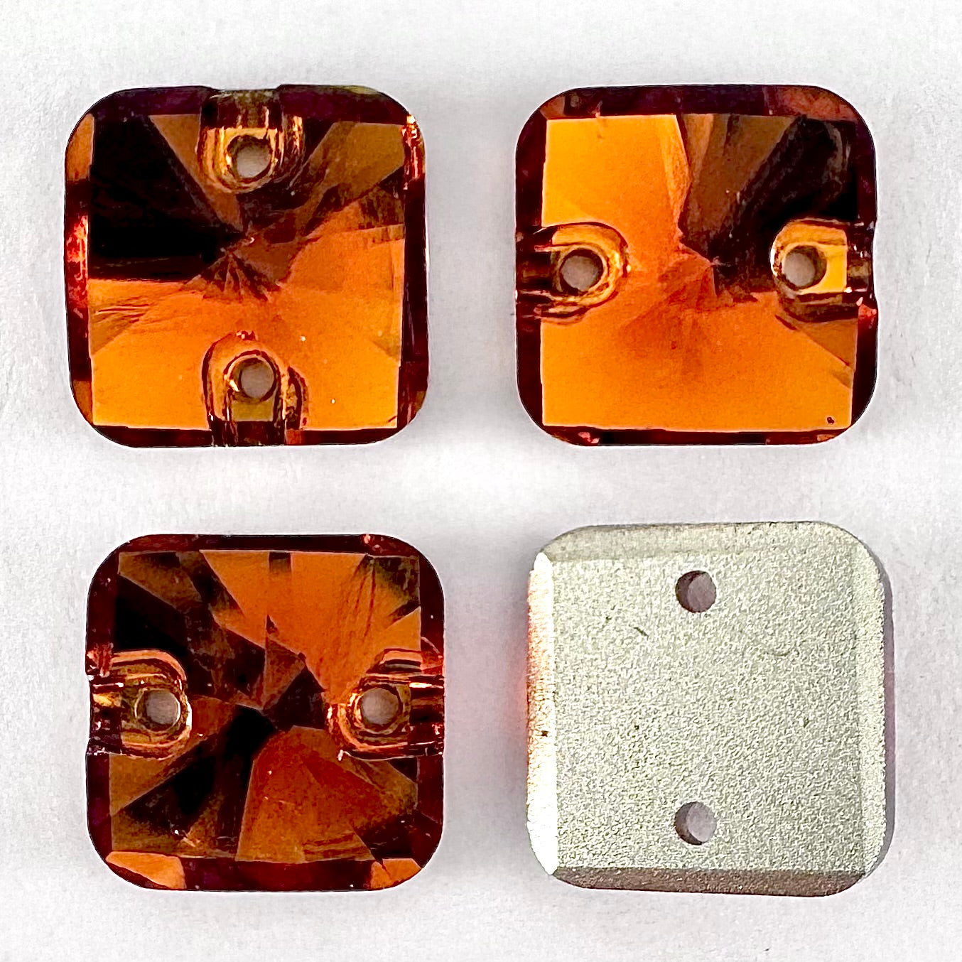 Tangerine Rounded Glass Square