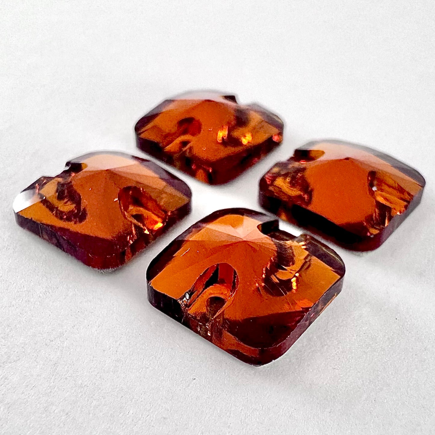 Tangerine Rounded Glass Square