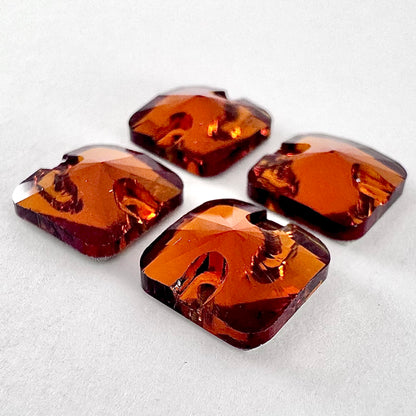 Tangerine Rounded Glass Square