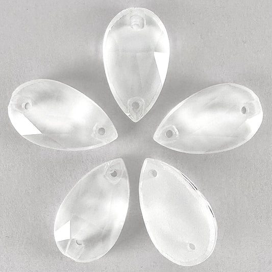 Neon White Glass Teardrop