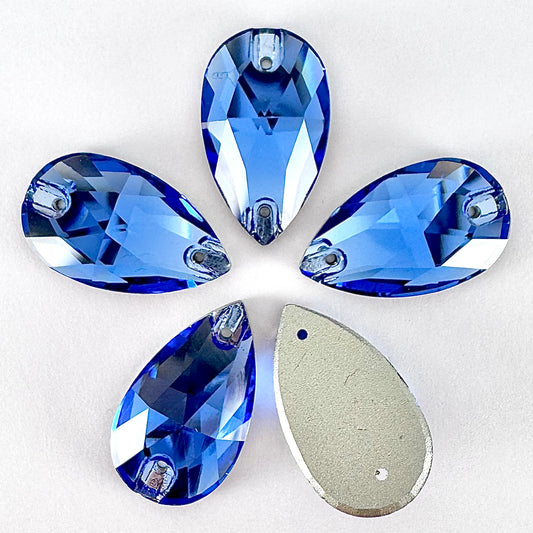 Mid Sapphire Glass Teardrop
