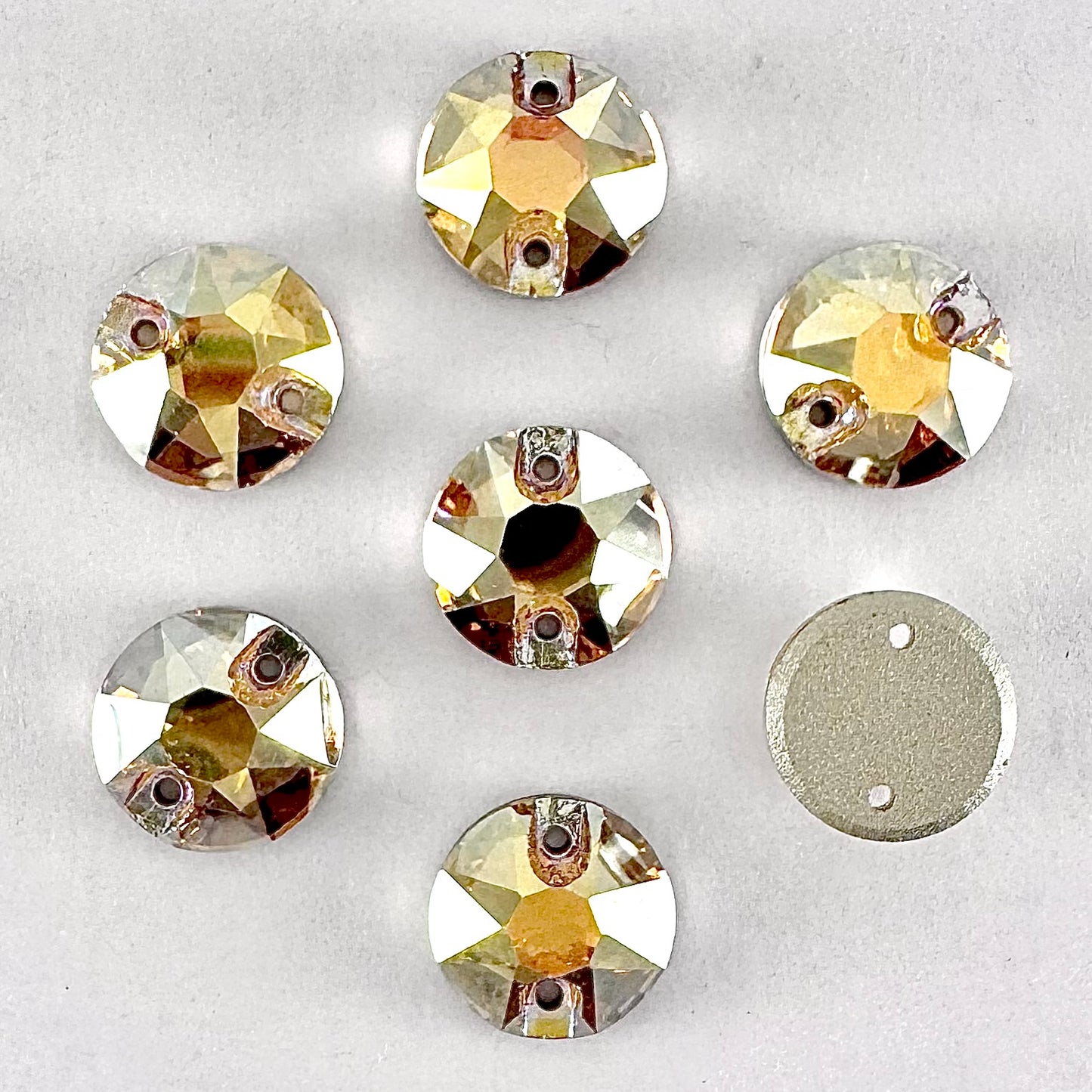 Golden Shadow AB Glass Rivoli (3288 facet)