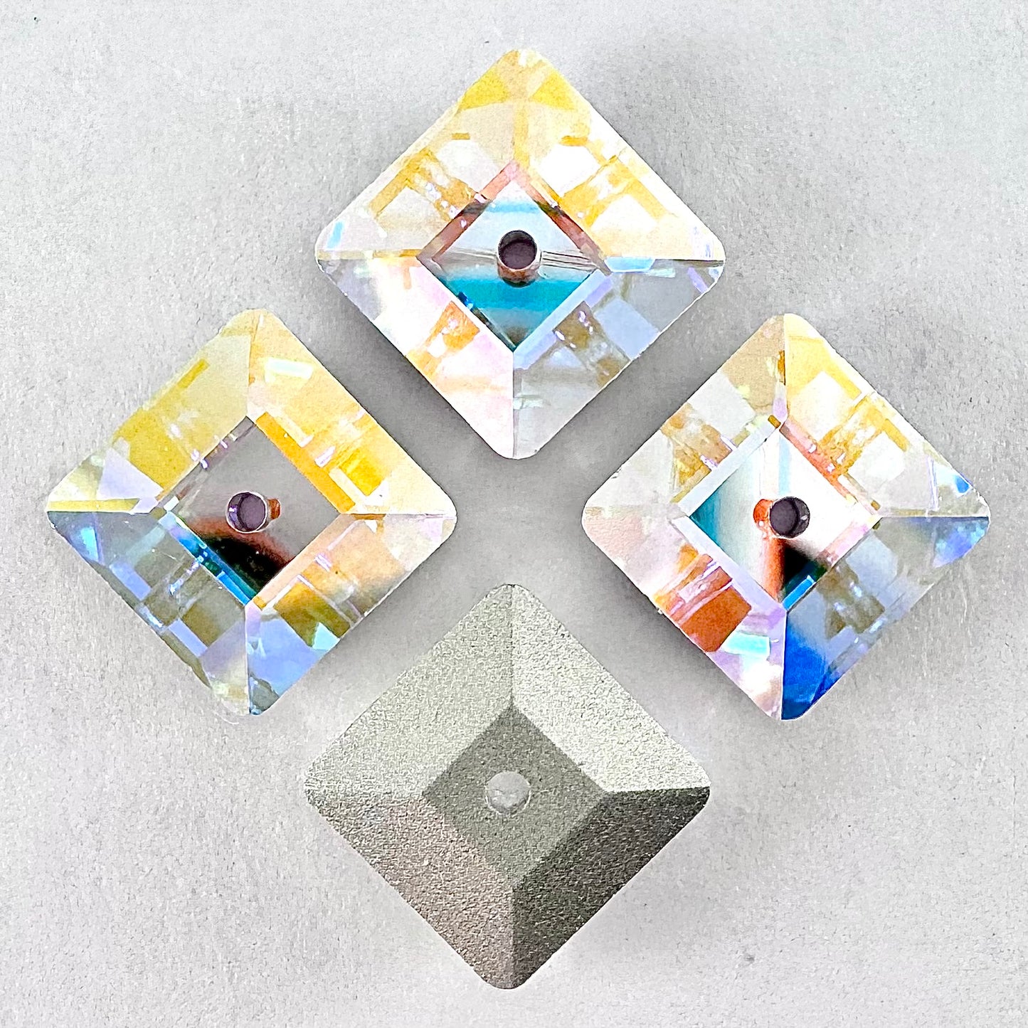 Crystal AB Glass Button