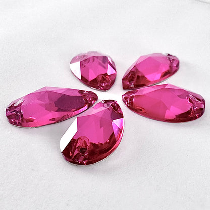 Pale Rose Glass Teardrop
