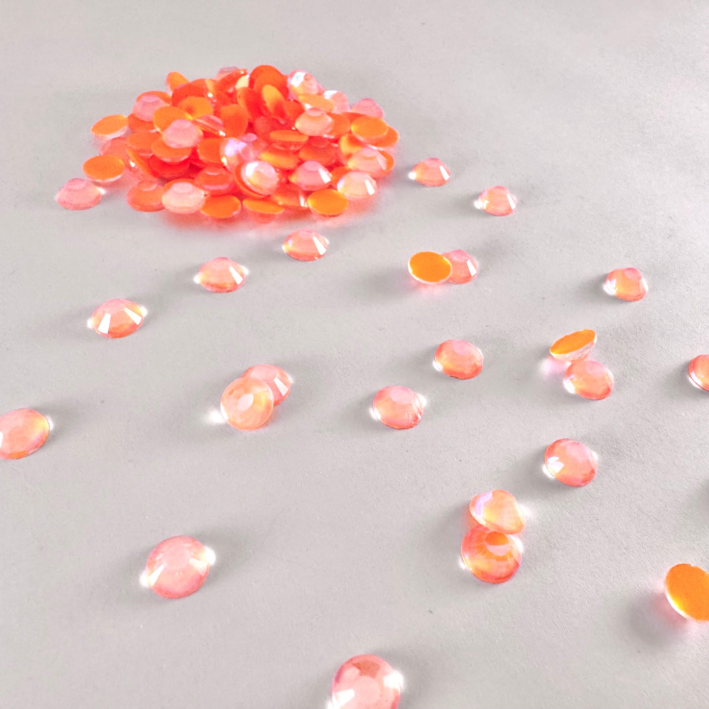 Neon Luminous Orange Rhinestone