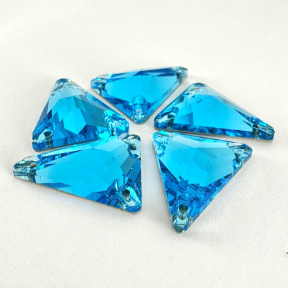 Aquamarine Slim Glass Triangle