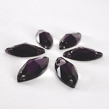 Amethyst Glass Navette
