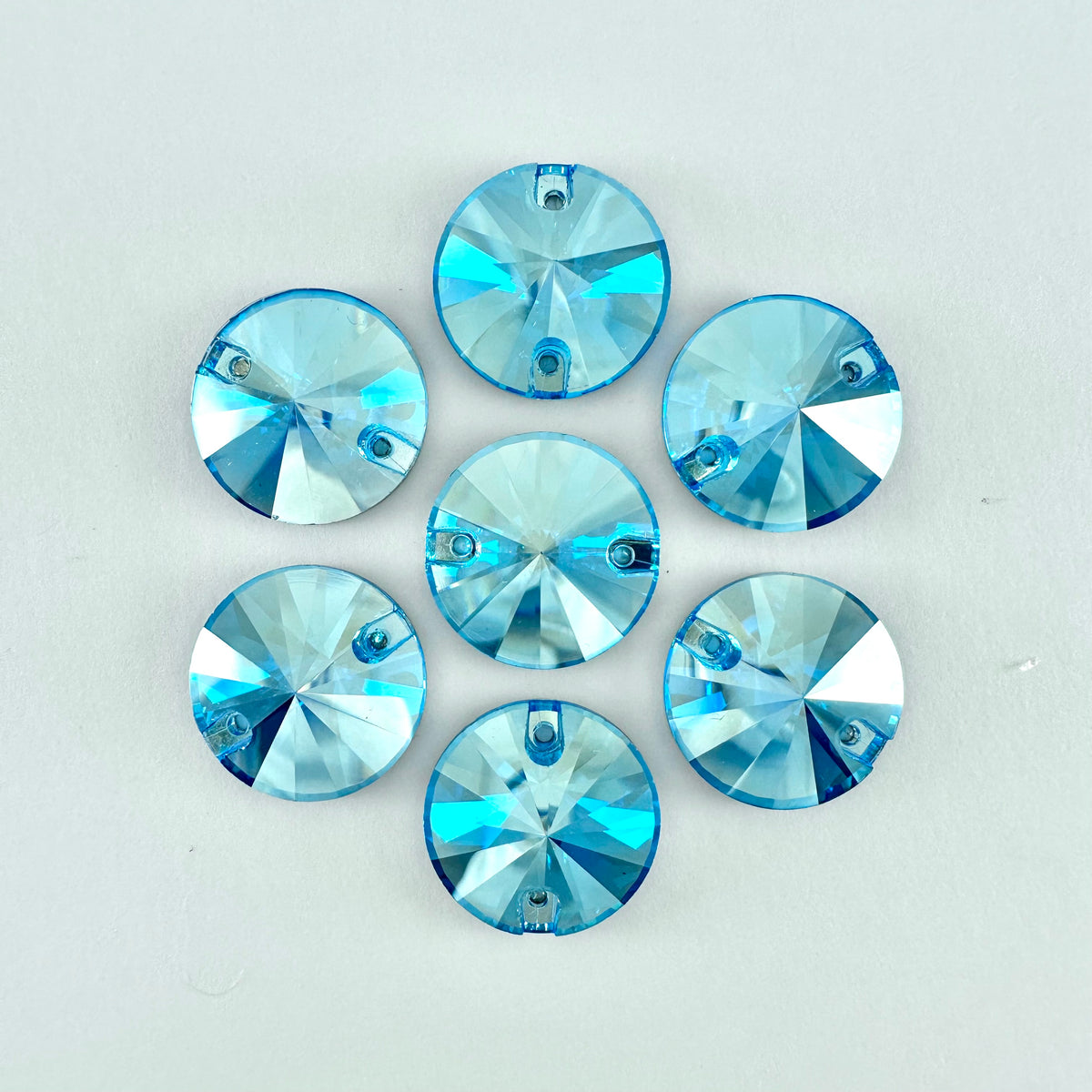 Aquamarine Silk Glass Rivoli
