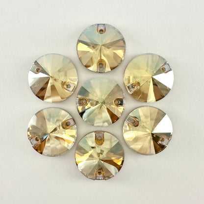 Light Smoked Topaz Silk Glass Rivoli
