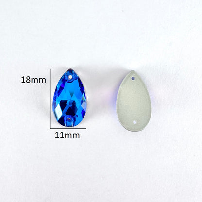 Bermuda Blue Glass Teardrop