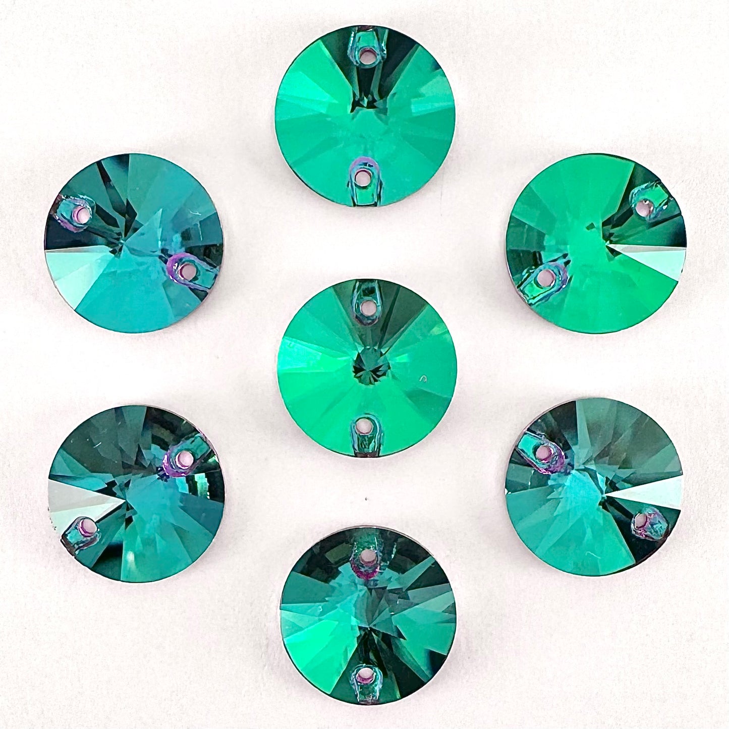 Emerald Heliotrope Glass Rivoli