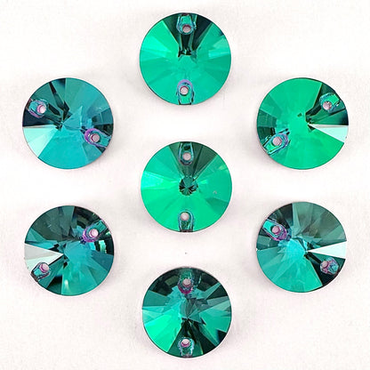 Emerald Heliotrope Glass Rivoli