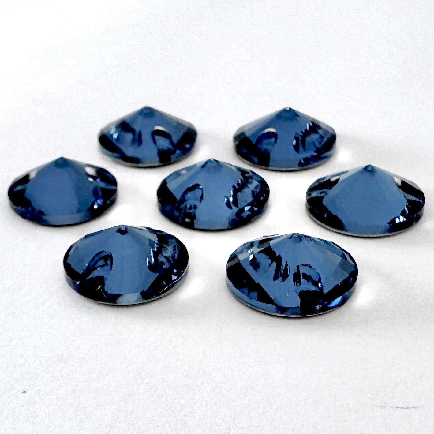 Denim Blue Glass Rivoli