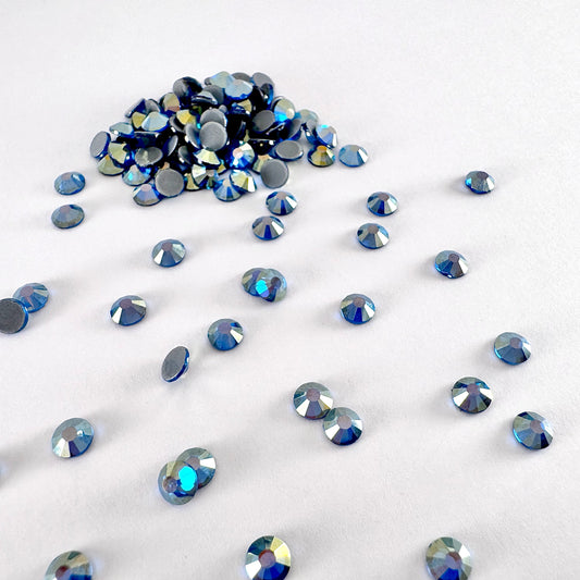 CLEARANCE - Shimmer Peacock Blue Hotfix Rhinestone