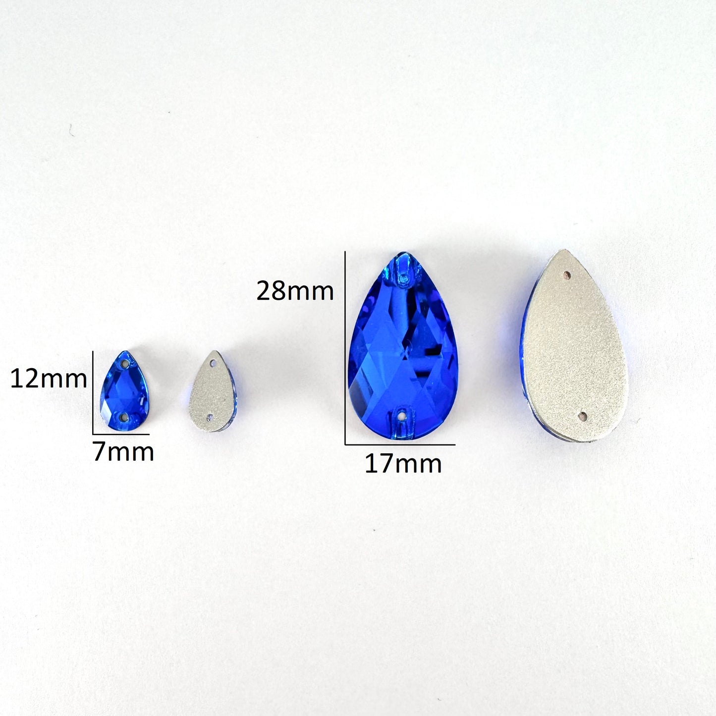 Capri Blue Glass Teardrop