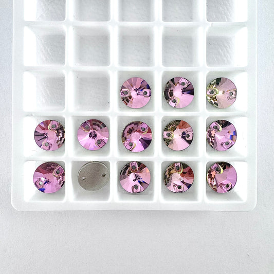 CLEARANCE - Pale Vitrail Rose Glass Rivoli