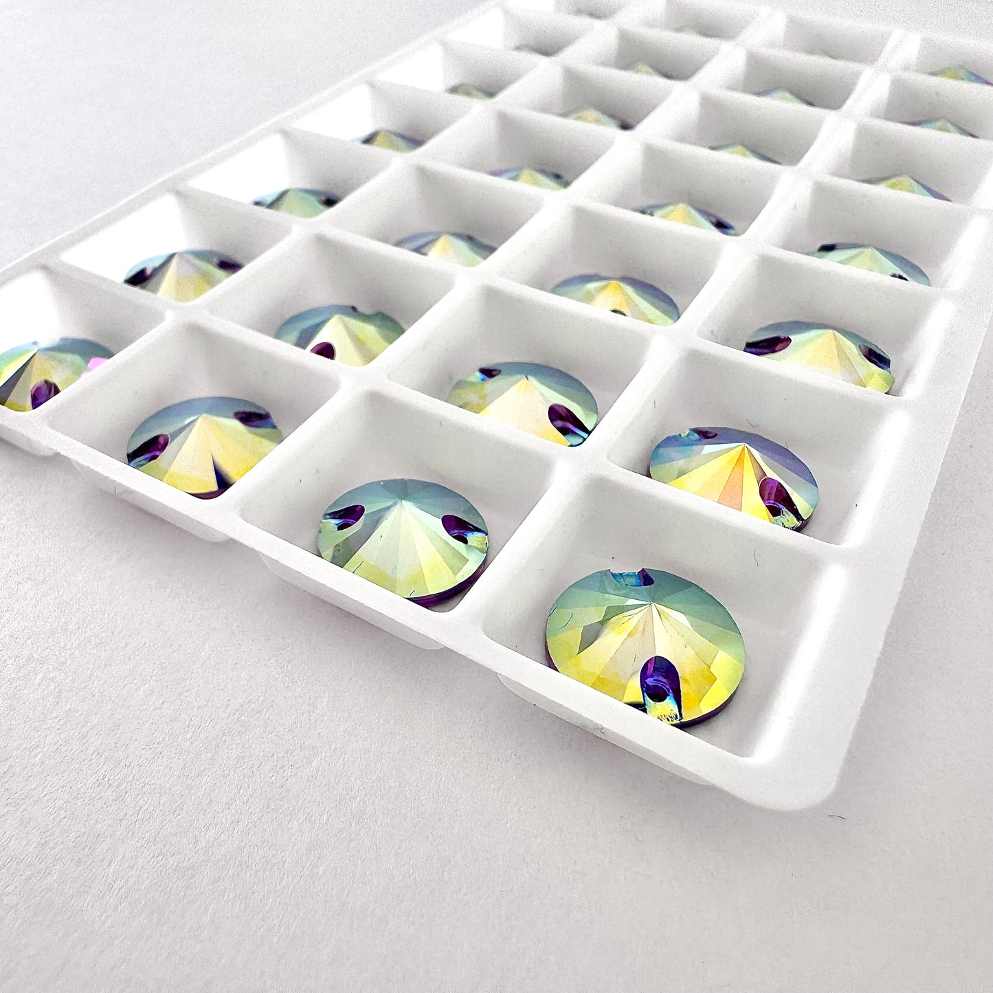 CLEARANCE - Purple AB Glass Rivoli