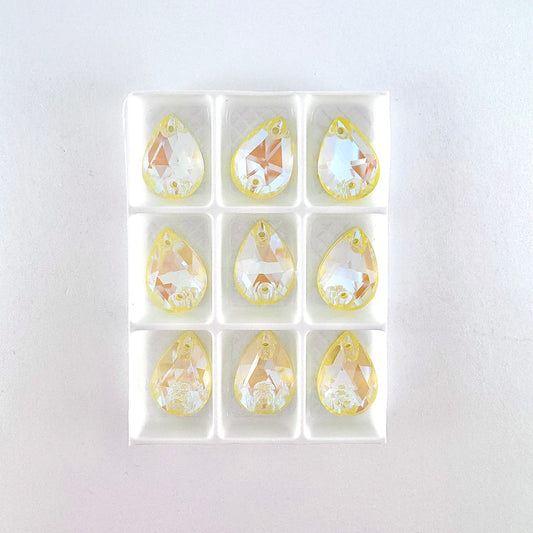 CLEARANCE - Light Topaz MI Glass Teardrop