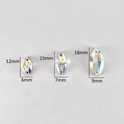 Light Amethyst AM Glass Navette