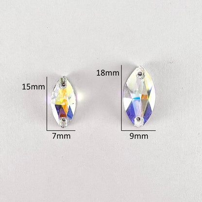 Electric Hyacinth DeLite Glass Navette