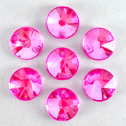 Electric Pink DeLite Glass Rivoli