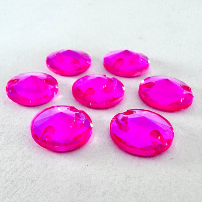 Electric Pink DeLite Glass Rivoli