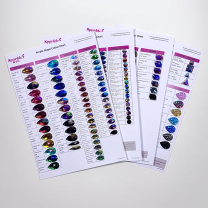 Acrylic Crystal Shapes Chart