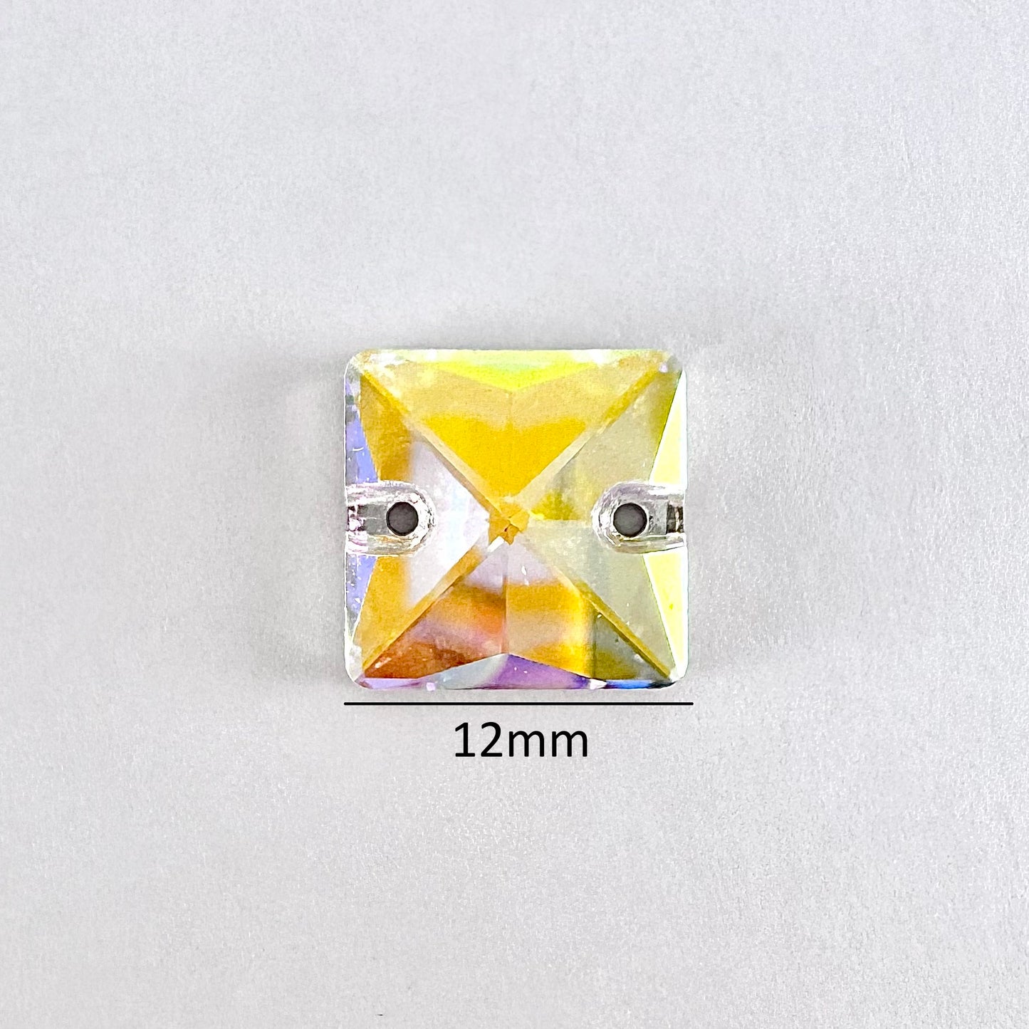 Luminous Neon Orange Glass Square