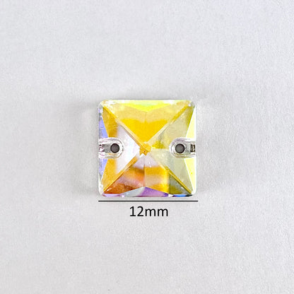 Luminous Neon Orange Glass Square