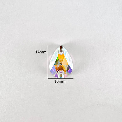 Light Chrome Glass Teardrop