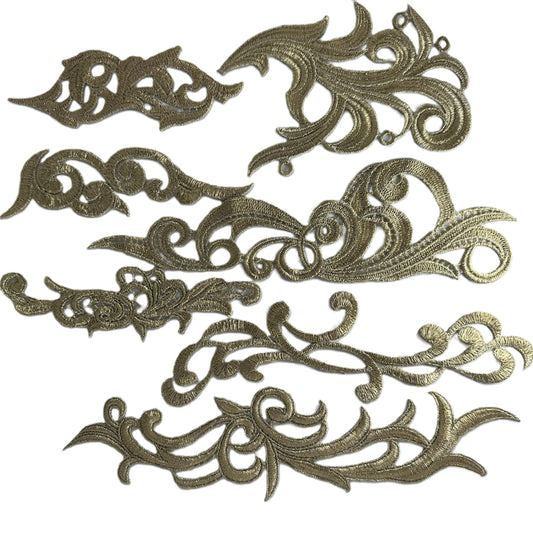 Metallic Gold Lace Motifs