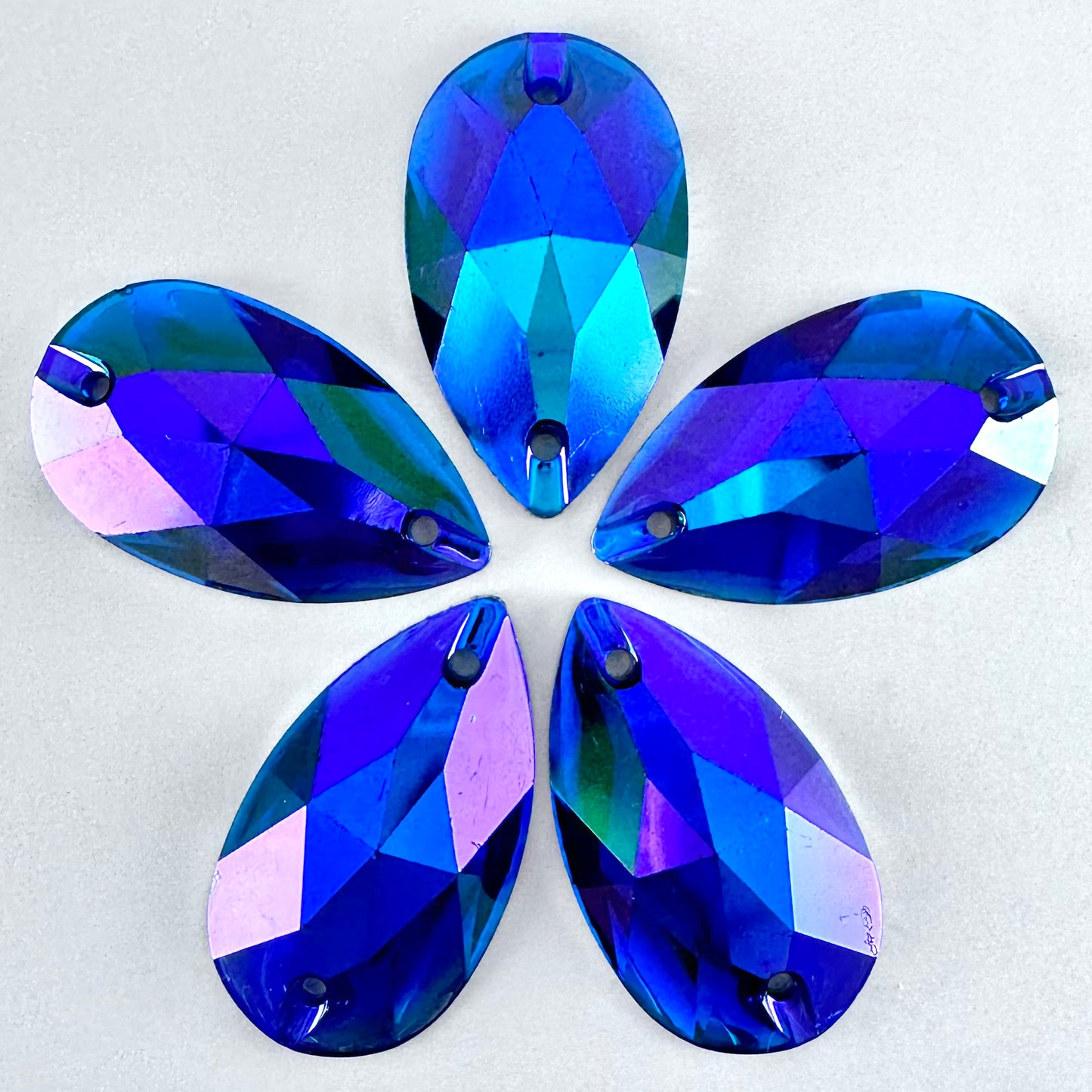 Sapphire AB Acrylic Teardrop