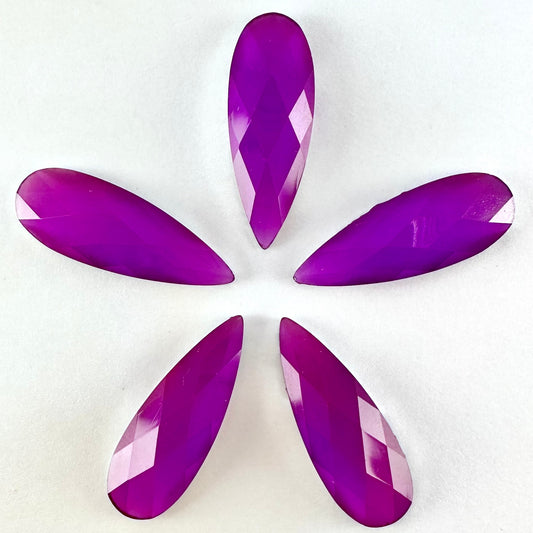 Neon Purple Narrow Acrylic Teardrop