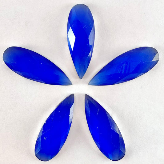 Neon Blue Narrow Acrylic Teardrop