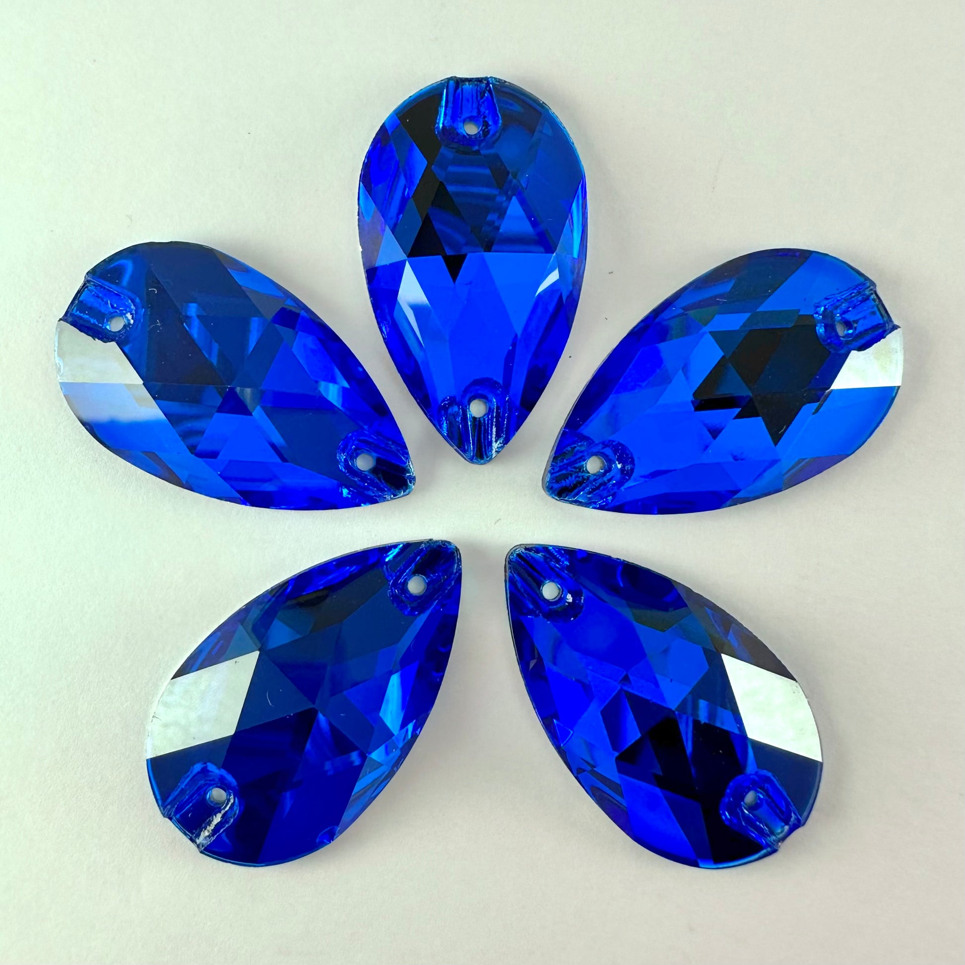 Capri Blue Glass Teardrop